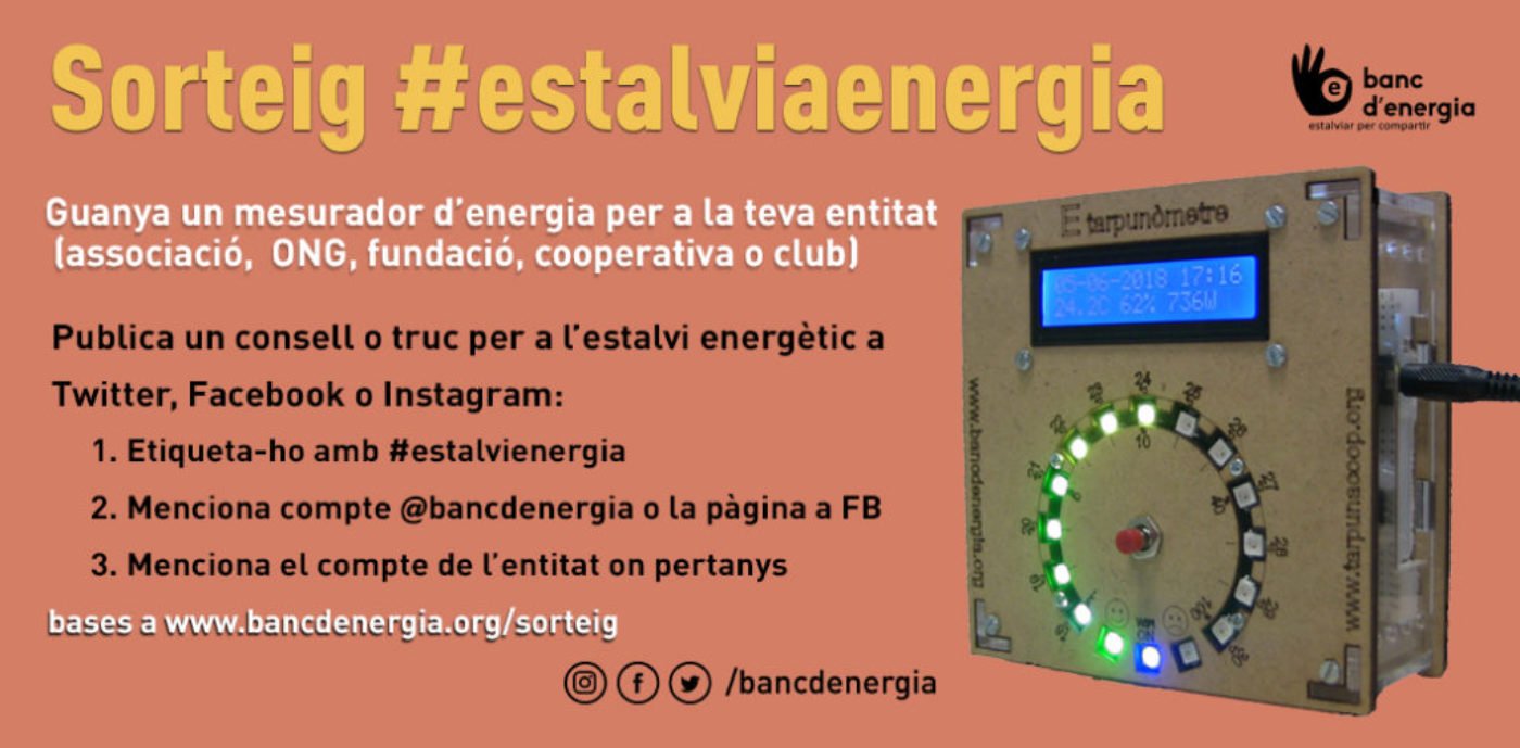 Flyer del concurs #estalviaenergia
